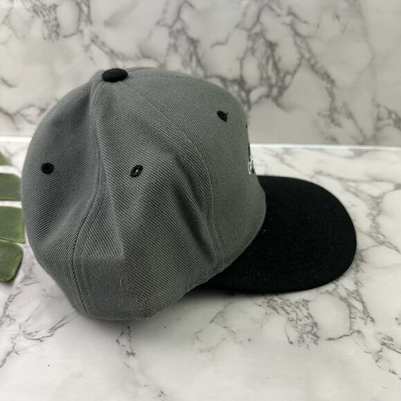 Calvin Klein Jeans Vintage 90s Snap Back Hat Gray Black Wool Blend Logo - Picture 5 of 7